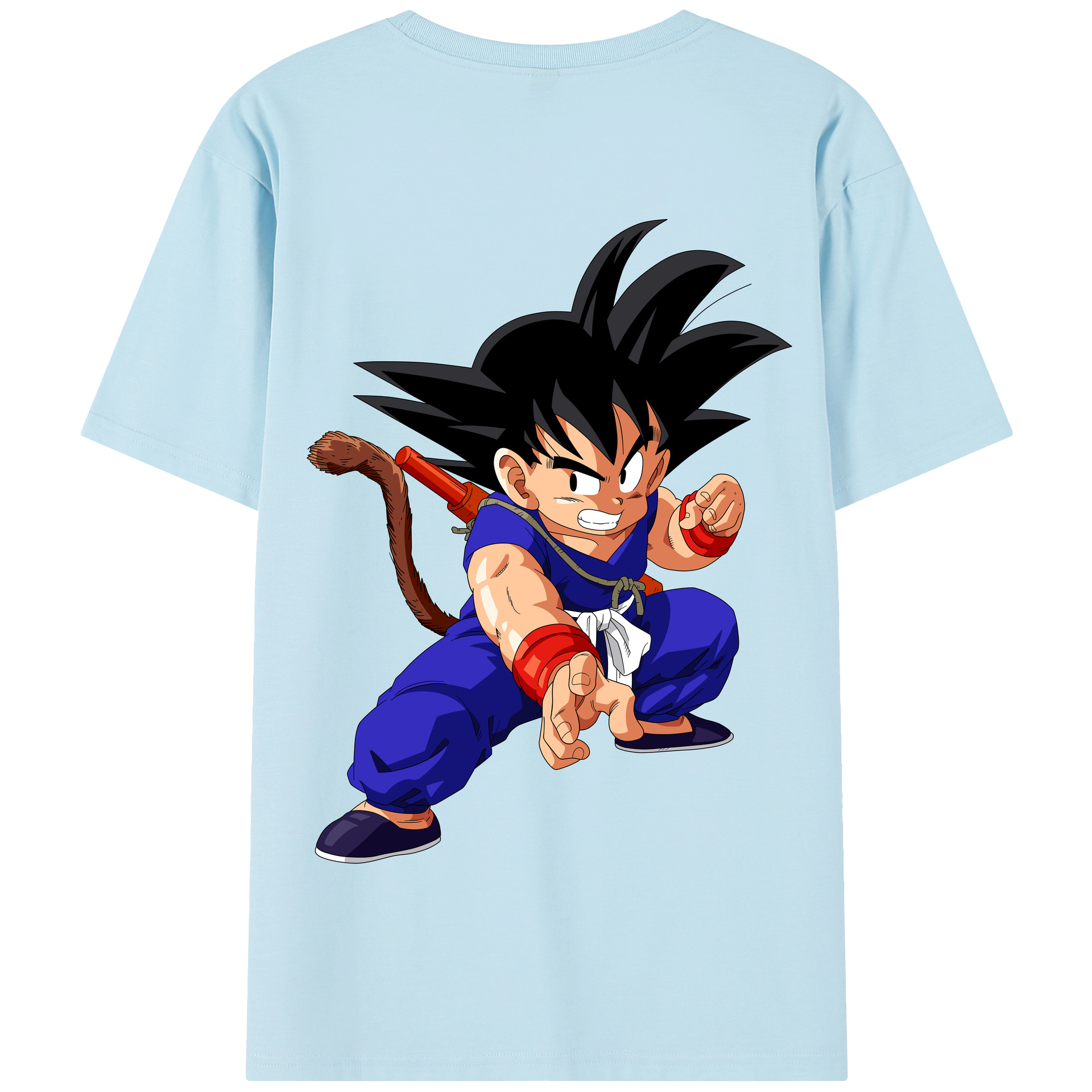 （画像用） ドラゴンボール 孫悟空（そん ごくう）Son Goku カカロット DRAGON BALL Kakarotto 綿100％半袖Tシャツ（背面プリント）